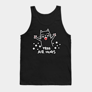 Free Air Hugs Cute Cat Kitten Smiles Social Distancing Tank Top